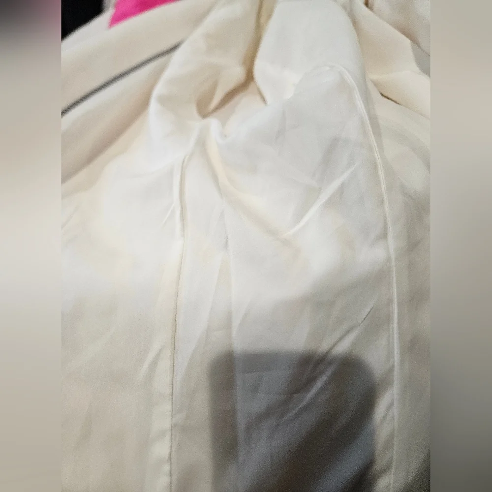 Karen Millen Tailored Crepe Blazer–Ivory Structured SingleBreasted Jacket.10 NWT - Picture 11 of 16